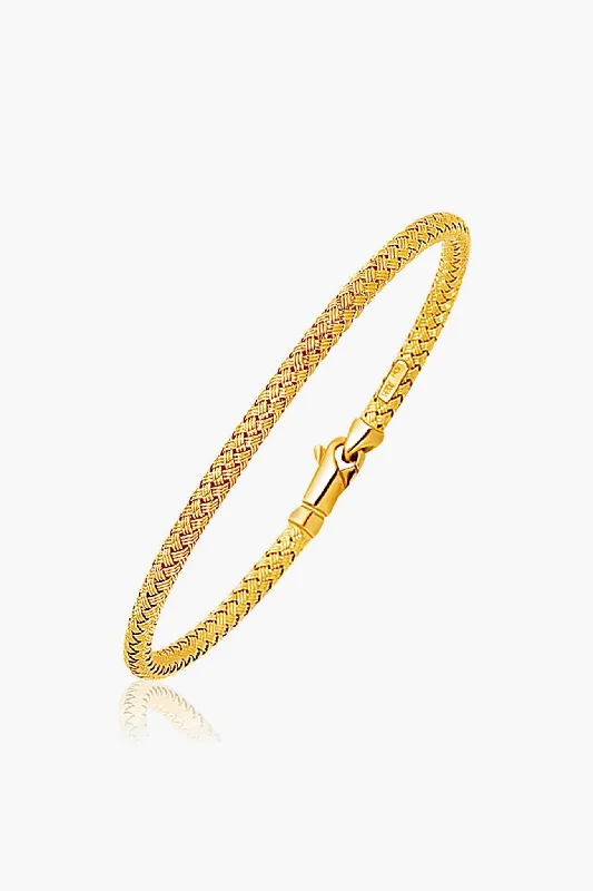 Luxury Meets Affordability – Jewelry Sale Live Now 14k Gold Fancy Weave Bangle