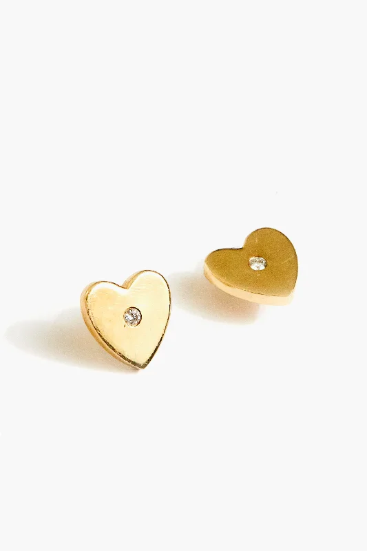 Personalized Jewelry At Special Discount Rates 14K Gold Heart Studs