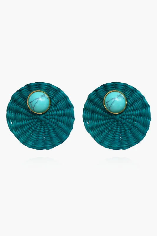 Premium Diamond Jewelry For Unforgettable Moments Blue Green Iraca Turquoise Studs