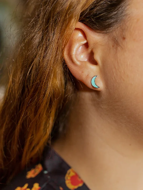 Discover Unique Jewelry With Special Limited-Time Offers Crescent Studs - Turquoise