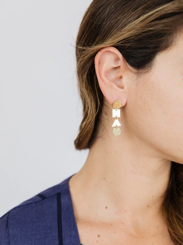 Shine Without Limits – Jewelry Sale Happening Now Geometry Dangle Studs - Gold