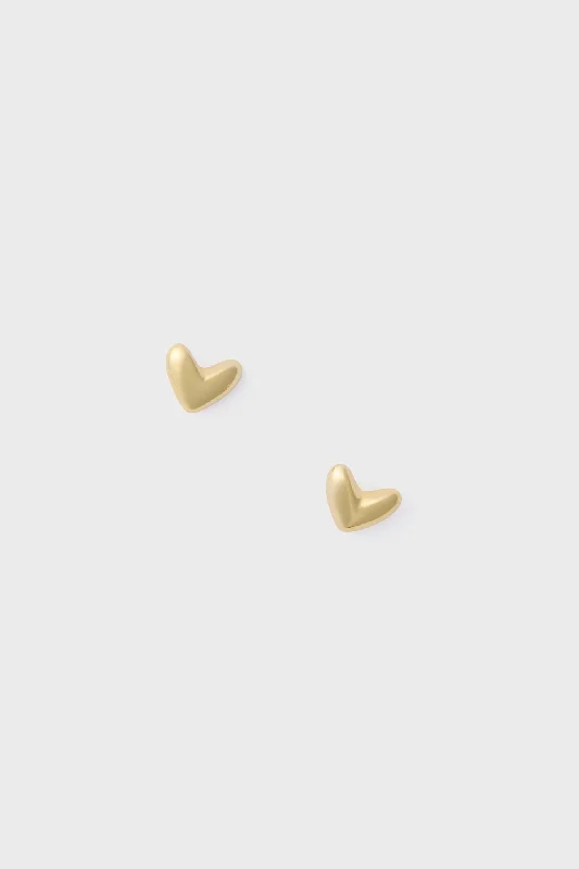 High-Quality Gemstone Jewelry For Special Occasions Gold Heart Studs