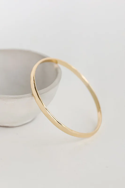 Jewelry Clearance – Final Chance To Save Big Kiara Gold Bangle Bracelet