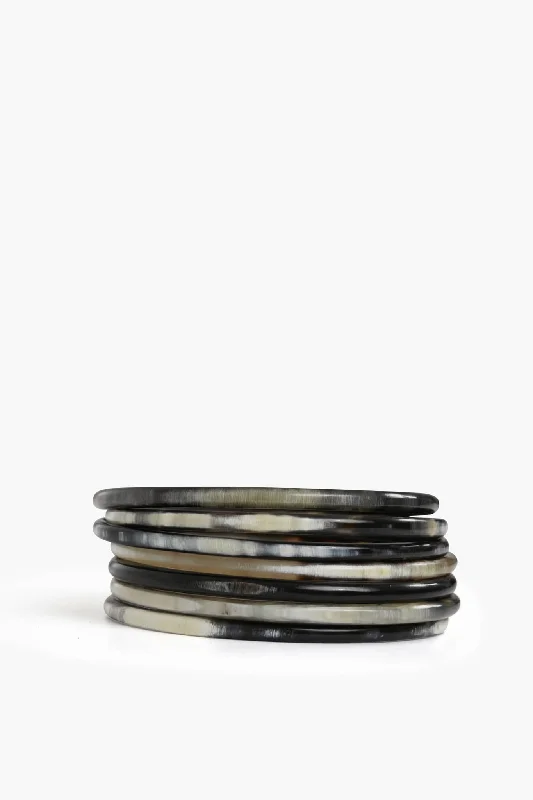 Exclusive Jewelry Sale – Grab Timeless Pieces Now Natural Horn Bangle Set