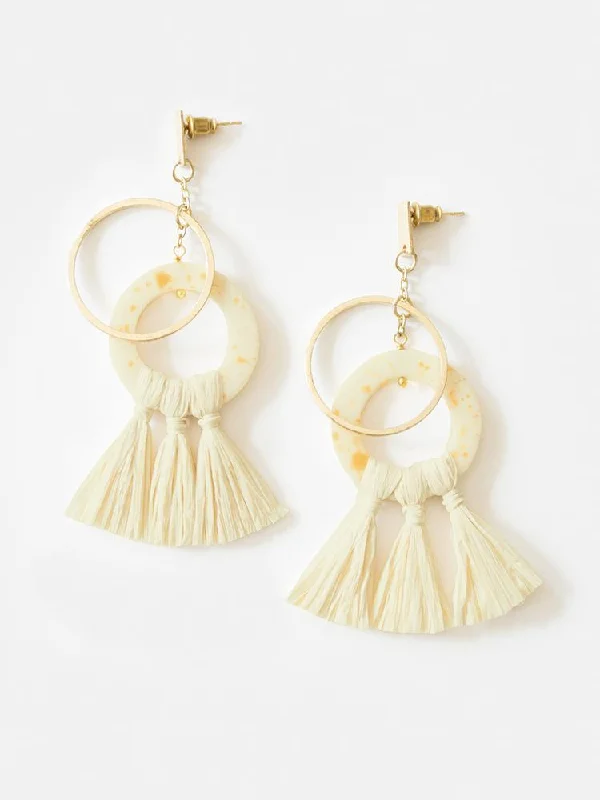 Limited-Time Jewelry Sale – Don't Miss Out On Dazzling Discounts Popcorn Raffia Studs - Yellow