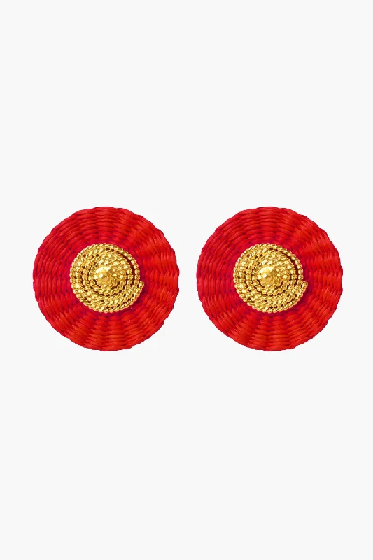 Handmade Pearl Jewelry For Timeless Elegance Red Iraca Studs