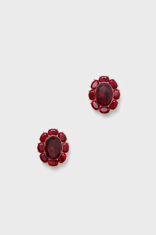 Modern Statement Jewelry For Bold Styling Ruby Crystal Emaline Studs