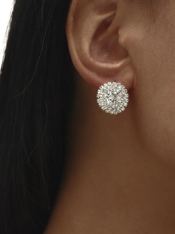 Must-Have Jewelry At Irresistible Discounts Shining Round Ear Studs With Rhinestone