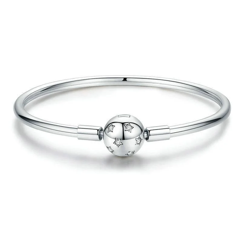 Exclusive Online Jewelry Sale – Don't Wait Star Bangle Bracelet In Sterling Silver