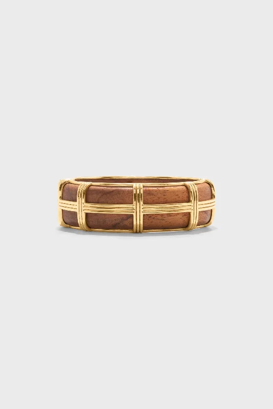 Breathtaking Jewelry At Limited-Time Savings Teak Gaia Hinged Bangle