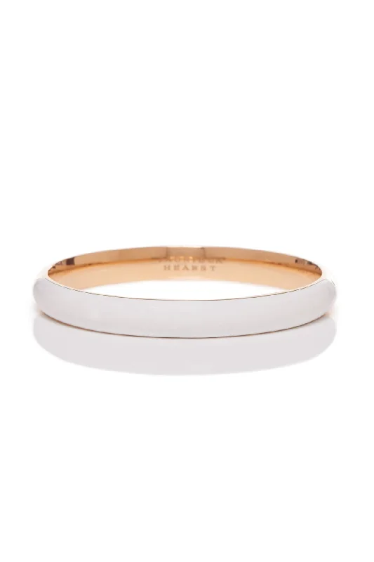 High-End Sparkle, Low-End Prices – Jewelry Sale Live Vitreous Ivory Enamel & 18K Gold Bangle