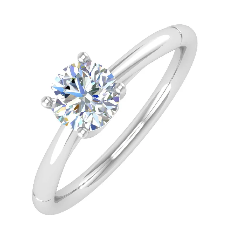 0.51 Carat Diamond Solitaire Engagement Ring in Gold - IGI Certified