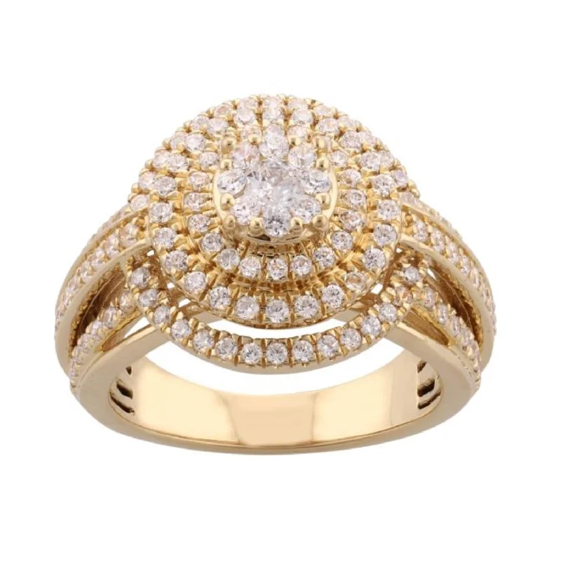 High-End Sparkle, Low-End Prices – Shop Now 1 CTW Diamond Engagement Ring in 10KT Yellow Gold High-End Sparkle, Low-End Prices – Shop Now 1 CTW Diamond Engagement Ring in 10KT Yellow Gold