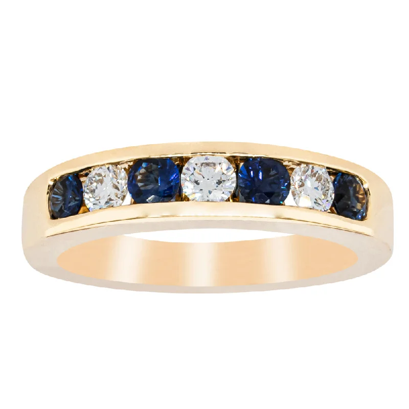 18ct Yellow Gold .44ct Sapphire & Diamond Tigris Ring