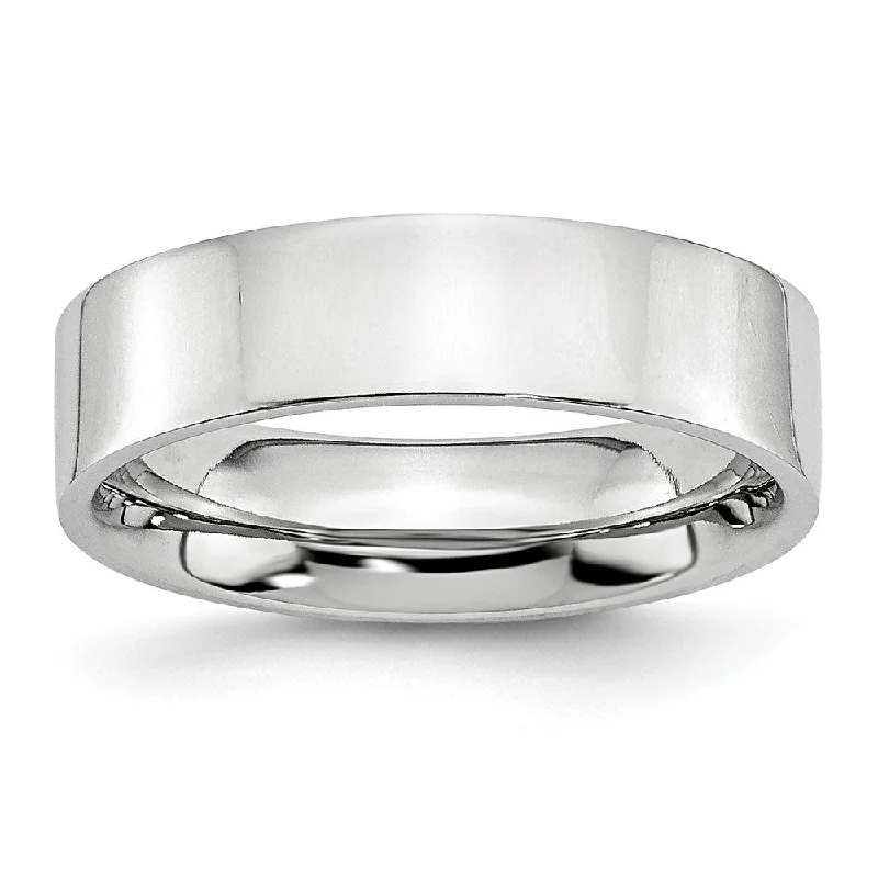 Discounted Jewelry For A Glamorous Look 6mm Cobalt Polished Flat Standard Fit Band