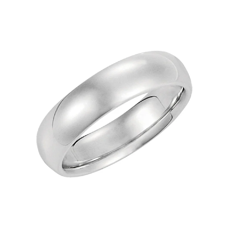 Shop Jewelry That Shines Without The High Price 6mm Domed Comfort Fit Wedding Band in 14k White Gold Shop Jewelry That Shines Without The High Price 6mm Domed Comfort Fit Wedding Band in 14k White Gold