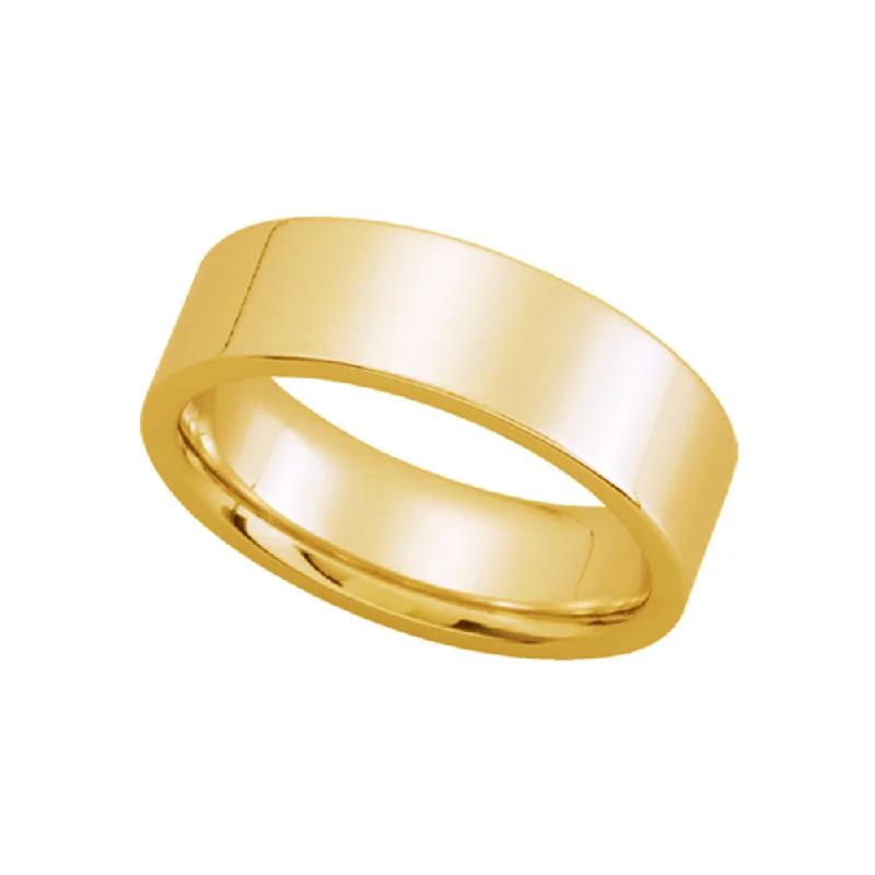 Timeless Elegance At Unbelievable Discounts 6mm Flat Comfort Fit Wedding Band in 10k Yellow Gold Timeless Elegance At Unbelievable Discounts 6mm Flat Comfort Fit Wedding Band in 10k Yellow Gold