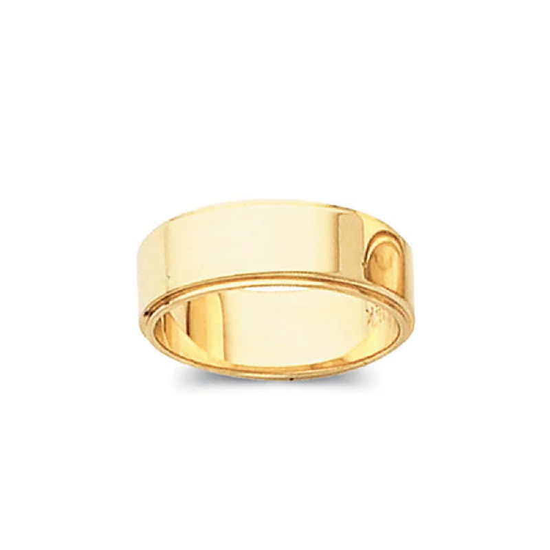 Exclusive Jewelry Markdowns – Limited-Time Offer 6mm Flat Ridged Edge Wedding Band in 10k Yellow Gold Exclusive Jewelry Markdowns – Limited-Time Offer 6mm Flat Ridged Edge Wedding Band in 10k Yellow Gold