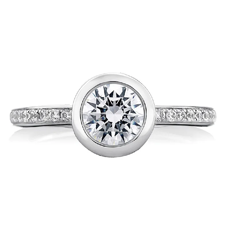The Biggest Jewelry Sale Of The Year Is Here A.Jaffe Round Architectural Round Bezel Diamond Engagement Ring MES436/92