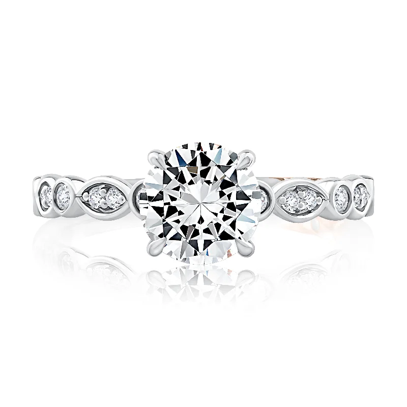Unbeatable Offers On Luxury And Everyday Jewelry A.Jaffe Sectional Alternating Diamond Engagement Ring MECRD2737/140 Unbeatable Offers On Luxury And Everyday Jewelry A.Jaffe Sectional Alternating Diamond Engagement Ring MECRD2737/140