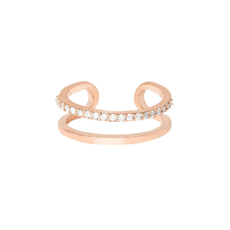 Jewelry Sale – Exclusive Styles At Lower Prices Double Trouble 18K Rosegold Ring w. Diamonds