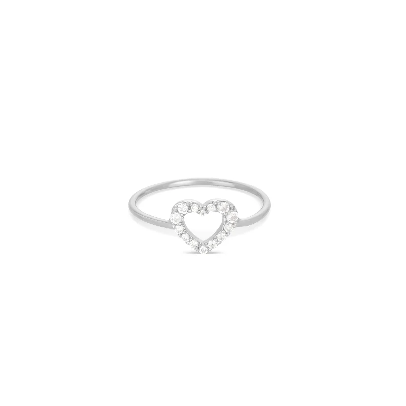 Must-Have Jewelry Pieces At Reduced Prices Heart 18K Whitegold Ring w. Diamonds