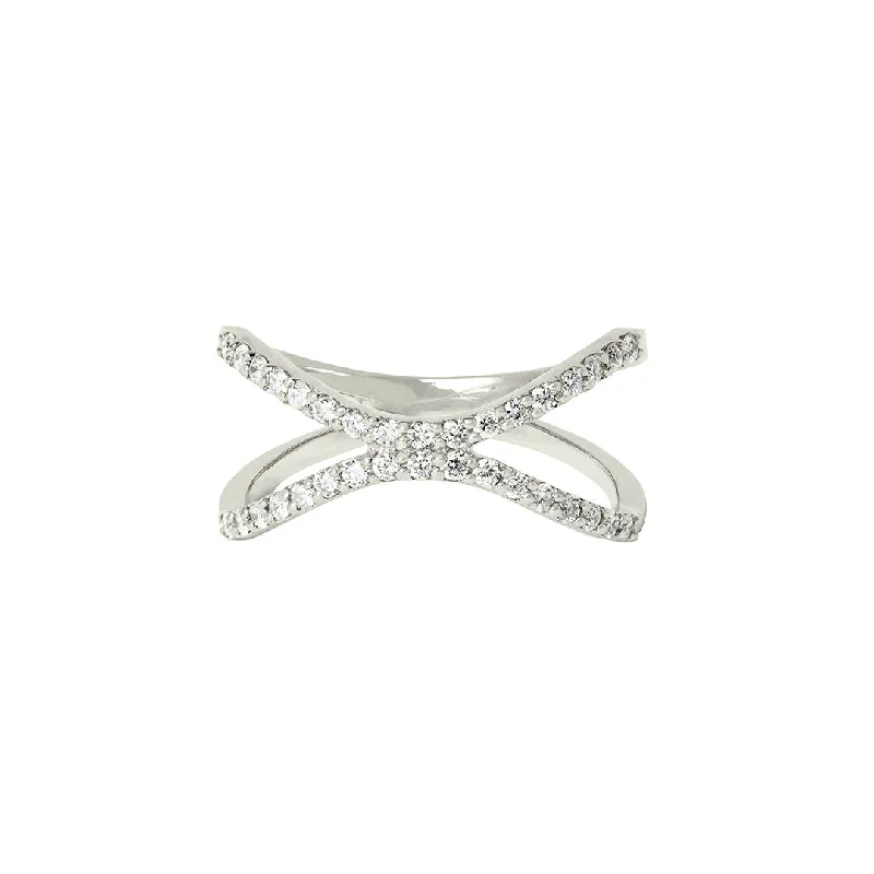 Unique Jewelry For Less – Shop The Sale Now Letter X 18K Whitegold Ring w. Diamonds