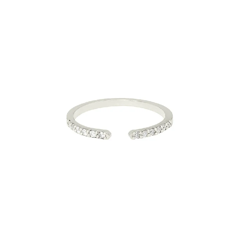 The Perfect Accessory For Less – Jewelry Sale Live Open Pave 18K Whitegold Ring w. Diamonds