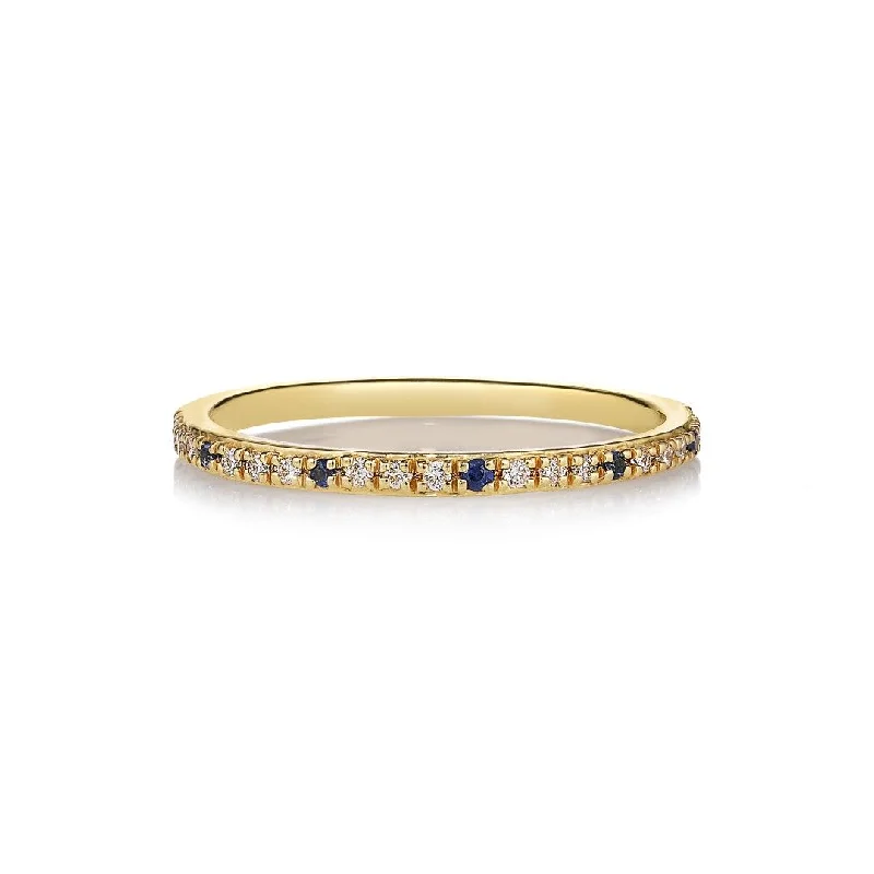 Sarah Lil Blue Mix 14K Gold Ring w. Sapphires & Diamonds