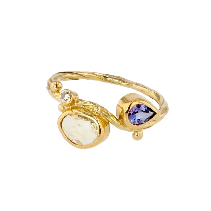 The Ultimate Jewelry Sale – Exclusive Styles At Great Prices Seafire 18K & 22K Gold Ring w. Sapphire & Diamond