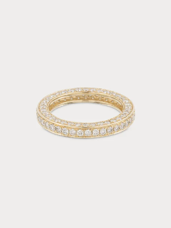 Triple Diamond Eternity Pinky Ring