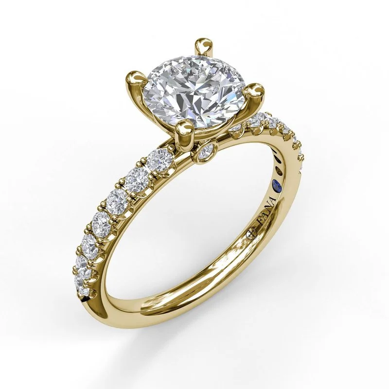 Classic Pave Round Cut Engagement Ring