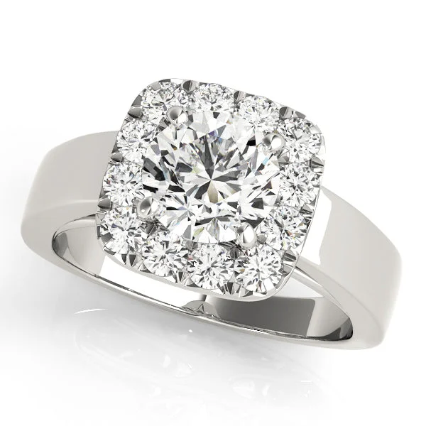 Huge Savings On Premium Jewelry Styles Wide Cushion Cut Diamond Halo Gold Engagement Mounting