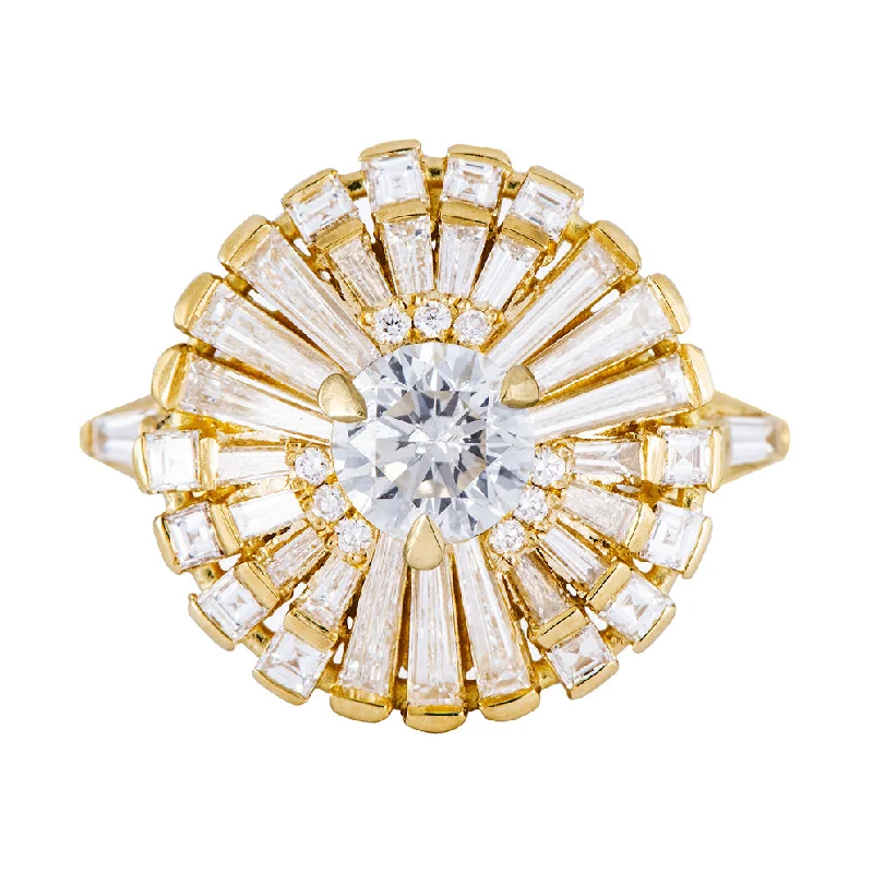 Personalized Engraved Jewelry For Meaningful Gifts Diamond Ring with Tapered Baguette Diamonds Personalized Engraved Jewelry For Meaningful Gifts Diamond Ring with Tapered Baguette Diamonds