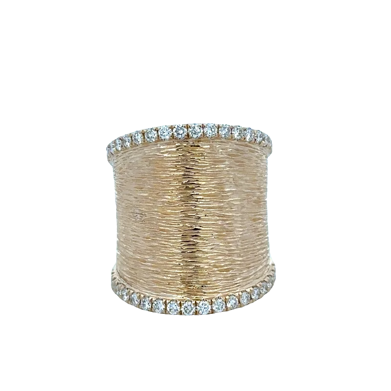 Upgrade Your Collection With Our Limited-Time Jewelry Sale Elongated Brushed Diamond Band Ring in Yellow Gold Upgrade Your Collection With Our Limited-Time Jewelry Sale Elongated Brushed Diamond Band Ring in Yellow Gold