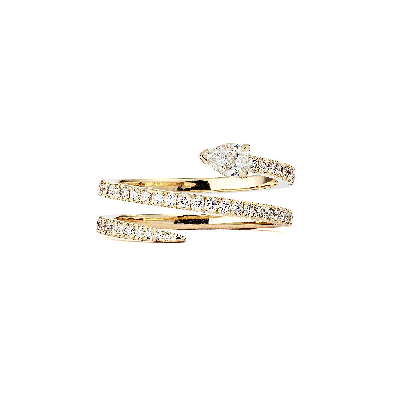 Shine Without Limits – Jewelry Sale Happening Now Drop Spin 18K Gold Ring w. Diamonds