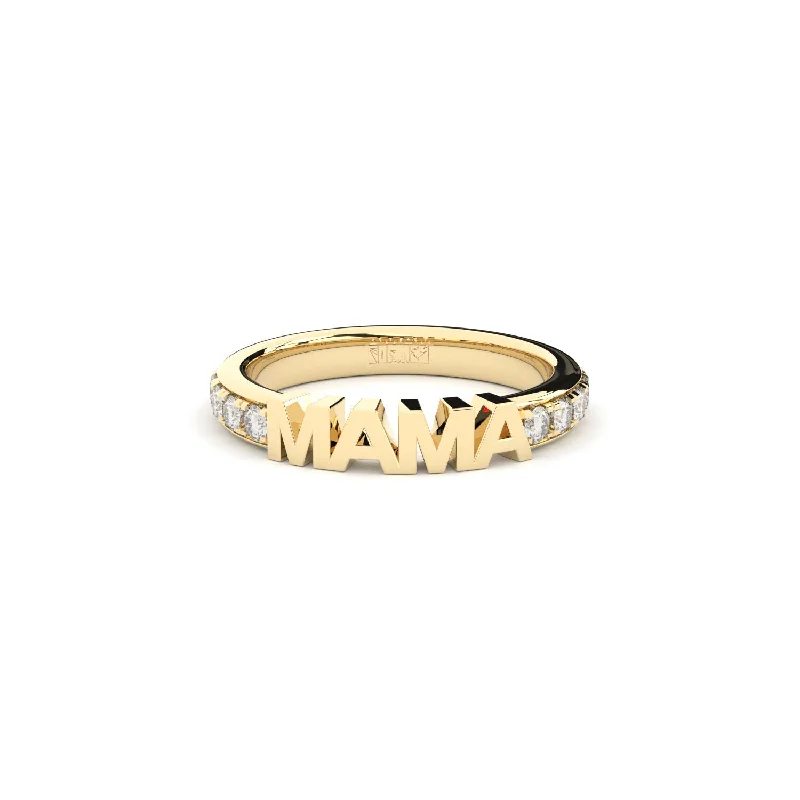 Shop Dazzling Jewelry At The Best Prices Becoming Luxury Eternity Mama 18K Gold Ring w. Lab-Grown Diamonds