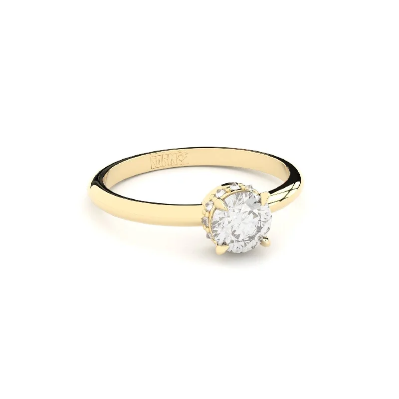 Luxury Jewelry Now At Special Promotional Rates Cosmos Solar 18K Gold Ring w. Lab-Grown Diamonds