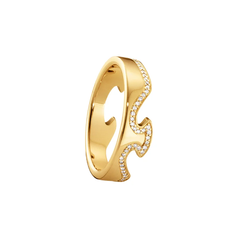 Fusion 18K Gold Ring w. Diamond