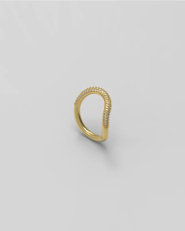 Fashion-Forward Jewelry At Incredible Prices Thorn Band I Paved 18K Gold Ring w. Diamonds