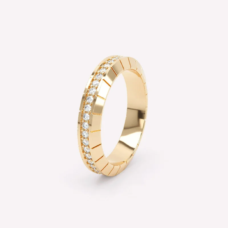 Final Call For Exquisite Jewelry At Reduced Rates Eternity 4mm 18K Gold Ring w. Lab-Grown Diamonds