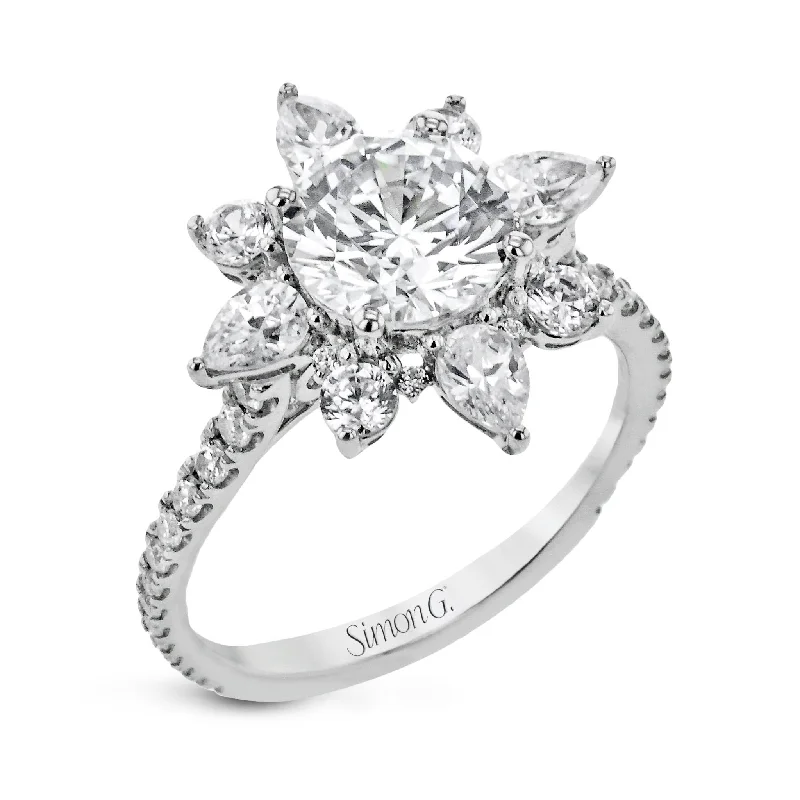 Unmissable Jewelry Discounts – Elevate Your Look For Less Round-Cut Flower Halo Engagement Ring In 18k Gold With Diamonds Unmissable Jewelry Discounts – Elevate Your Look For Less Round-Cut Flower Halo Engagement Ring In 18k Gold With Diamonds