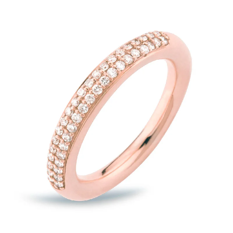 Fashion-Forward Jewelry At Incredible Prices D'avie 18K Rosegold Ring w. 42 Diamonds