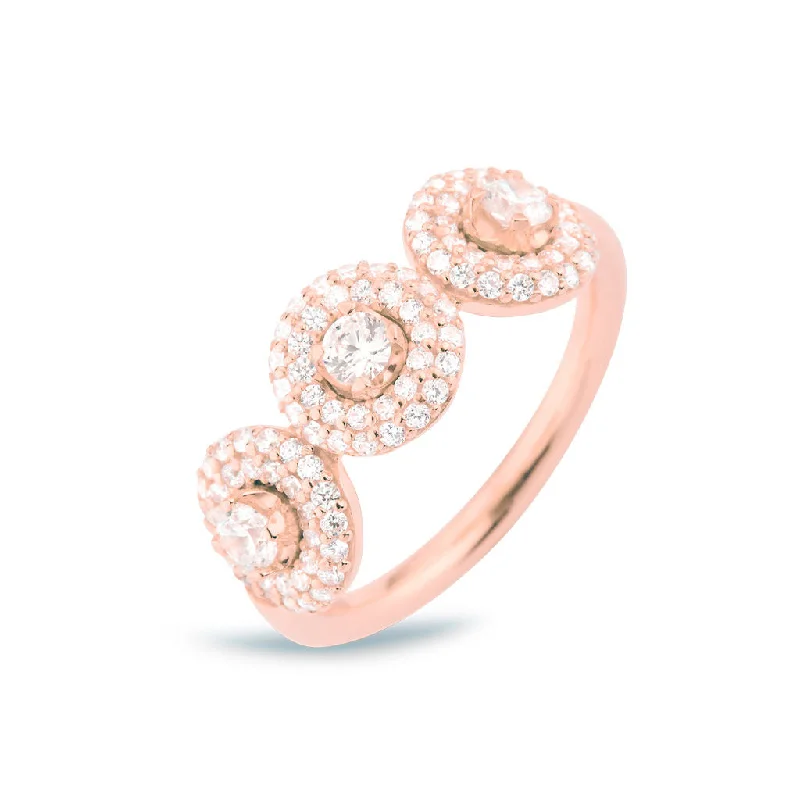 Elegant Jewelry Pieces At Unbelievable Prices Matiné 18K Rosegold Ring w. 102 Diamonds