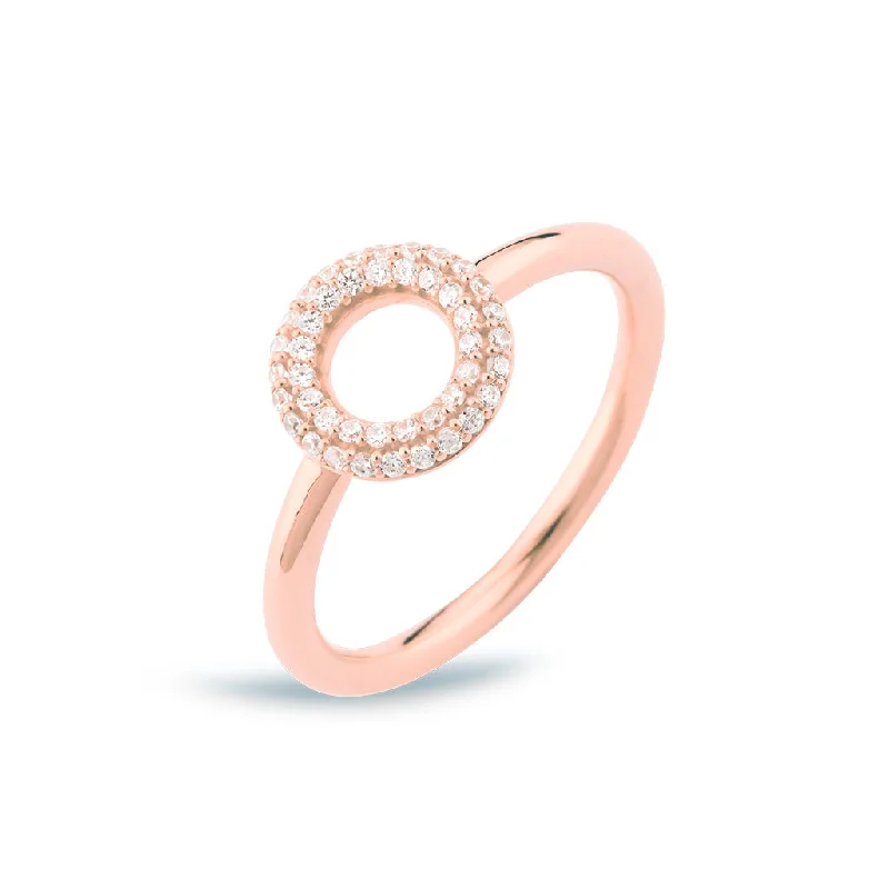 Breathtaking Jewelry, Breathtaking Prices Matiné 18K Rosegold Ring w. 42 Diamonds