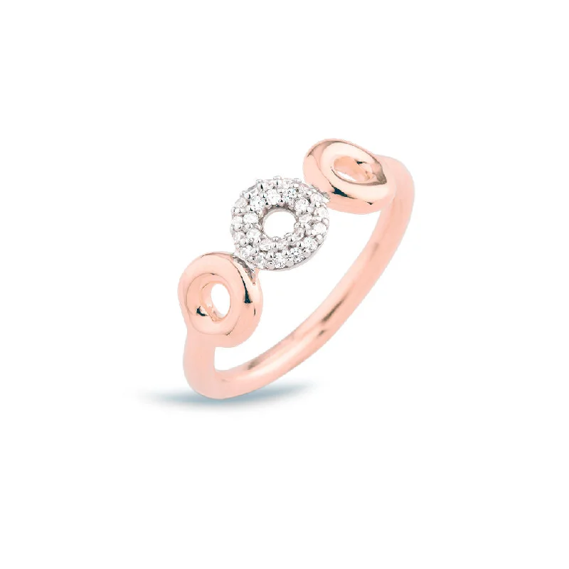 Elegant Designs, Unbeatable Discounts – Shop Jewelry Now Matiné 18K Rosegold & Whitegold Ring w. 25 Diamonds