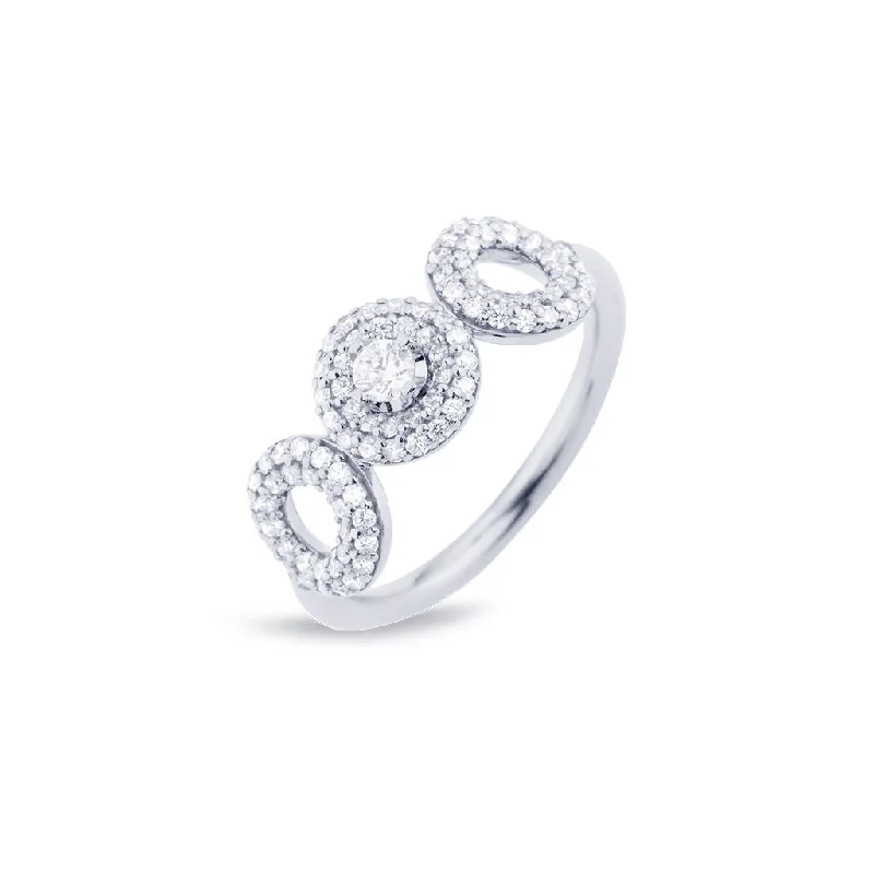 Exclusive Gemstone Jewelry At Special Prices Matiné 18K Whitegold Ring w. 100 Diamonds