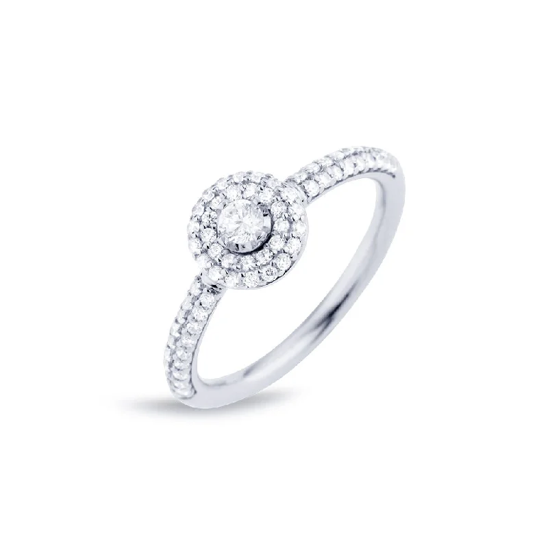 Chic, Trendy, And Affordable Jewelry Sale Matiné 18K Whitegold Ring w. 68 Diamonds