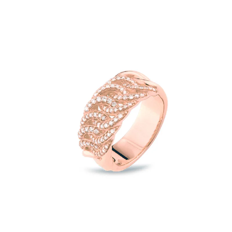 Grab Your Favorite Jewelry At The Lowest Prices Sitana 18K Rosegold Ring w. 86 Diamonds