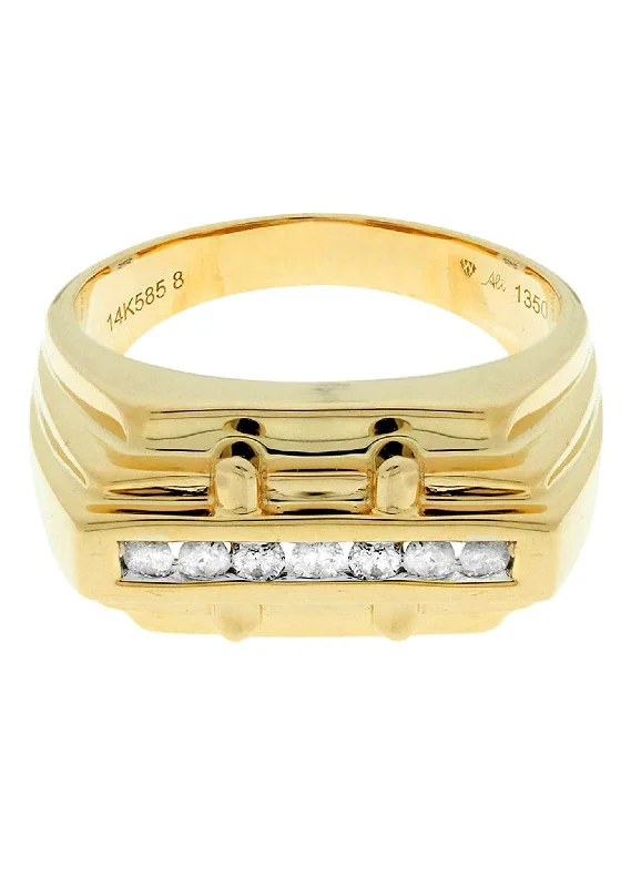 Luxury Jewelry Without The Luxury Price Tag Mens Diamond Pinky Ring| 0.19 Carats| 6.77 Grams